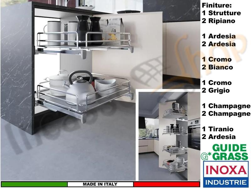 Cassetto Estraibile Con Distanziali Inoxa ELLITE 5202EDY/80-45 Base 80 Pr.45