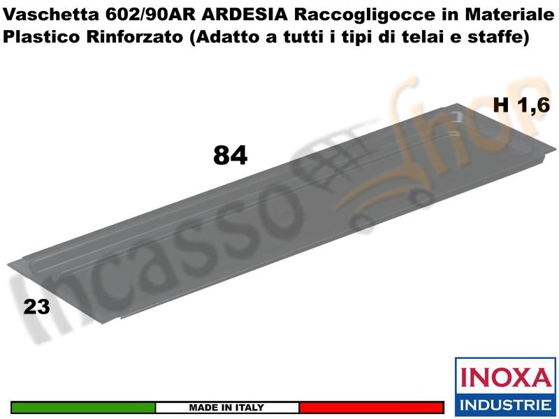 Vaschetta Raccogligocce ARDESIA INOXA 902/90AR Per Scolapiatti da cm. 90 701/702