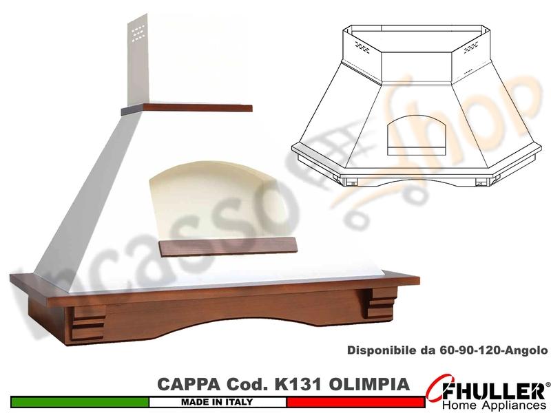 Cappa Rustica OLIMPIA 60/90/120/Angolo Legno Frassino/Tiglio Grezza + MOTORE 420 m³