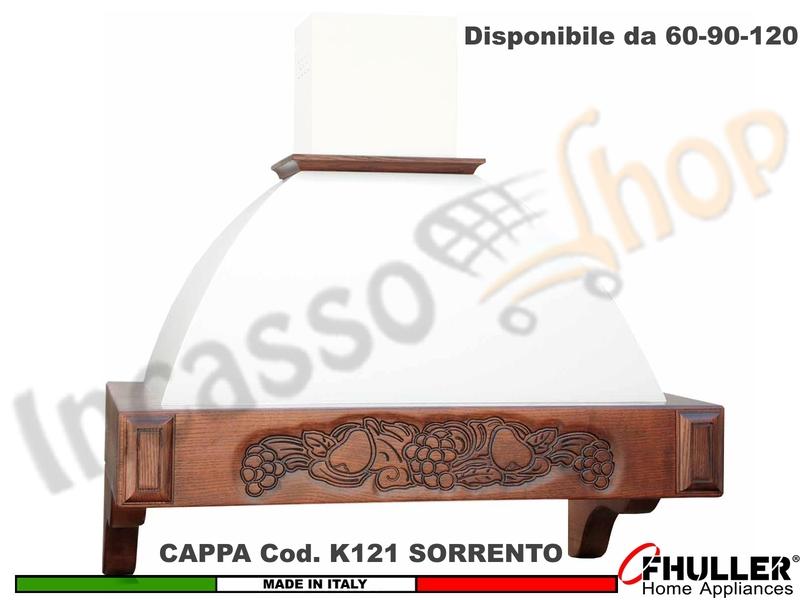 Cappa Rustica SORRENTO 60/90/120 Legno Frassino/Tiglio Grezza + MOTORE 420 m³/h