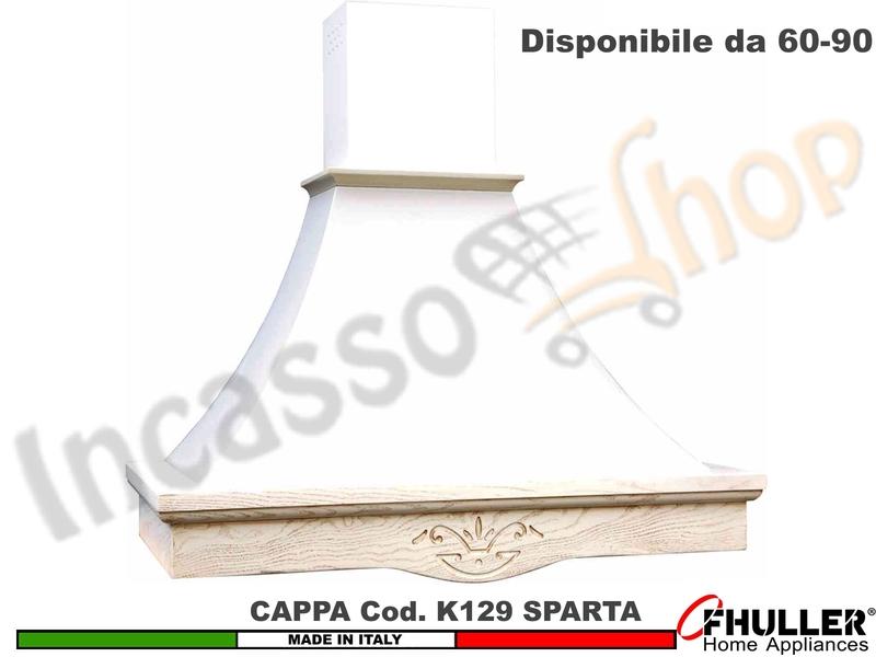 Cappa Parete Rustica SPARTA 60 - 90 Legno Frassino o Tiglio Grezzo + MOTORE 420 m³/h