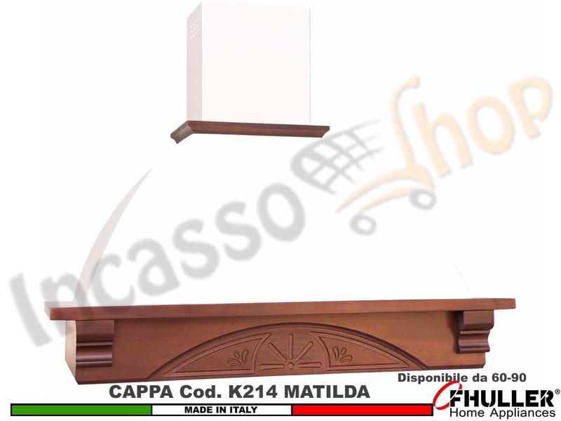 Cappa Parete Rustica MATILDA 60 - 90 Legno Frassino /Tiglio Grezzo + MOTORE 420 m³