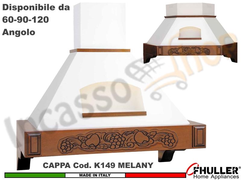 Cappa Rustica MELANY 60/90/120/Angolo Legno Frassino/Tiglio Grezza + MOTORE 420 m³