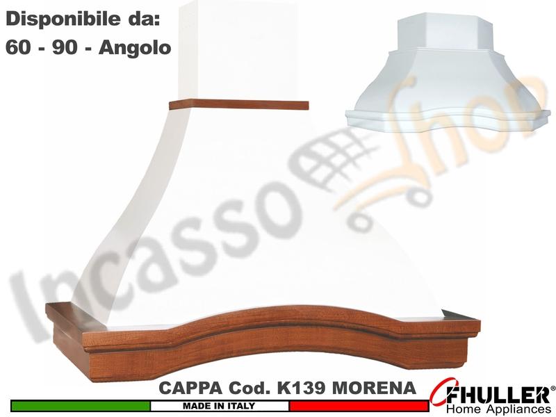 Cappa Rustica MORENA 60/90/Angolo Legno Frassino/Tiglio Grezza + MOTORE 420 m³